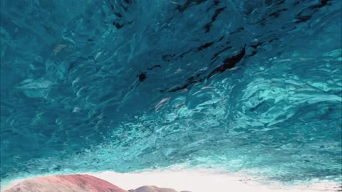 Glacier Ice Cave in Iceland winter close-up 4K Stock Footage 149623932