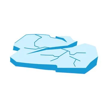 Glacier ice crack cartoon vector illustration 스톡 일러스트