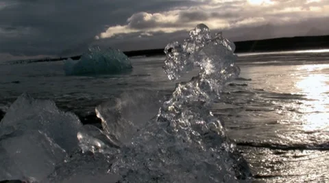 Glacier Lagoon Stock Footage 8599371