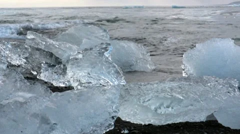 Glacier Lagoon Stock Footage 8600776