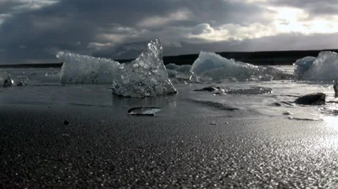 Glacier Lagoon Stock Footage 8601308