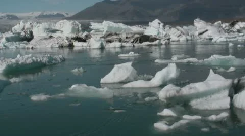 Glacier Lagoon Stock Footage 10721204