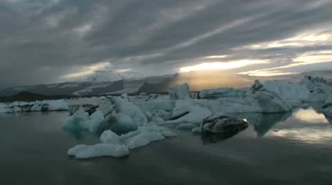 Glacier Lagoon Stock Footage 10721205