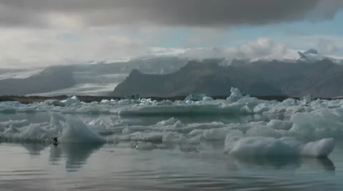Glacier Lagoon Stock Footage 10721239