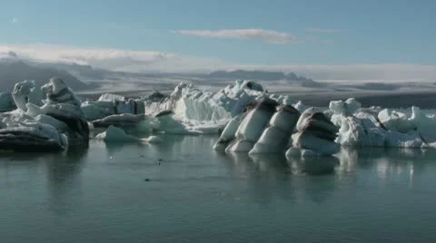Glacier Lagoon Stock Footage 10721422
