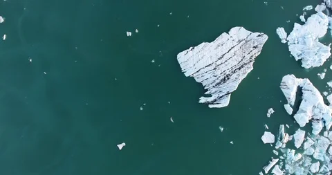 Glacier lagoon Stock Footage