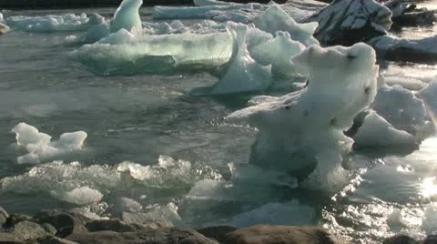 Glacier Lagoon Iceland Stock Footage 10721431