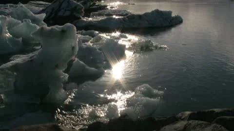 Glacier Lagoon Iceland Stock Footage 10721436