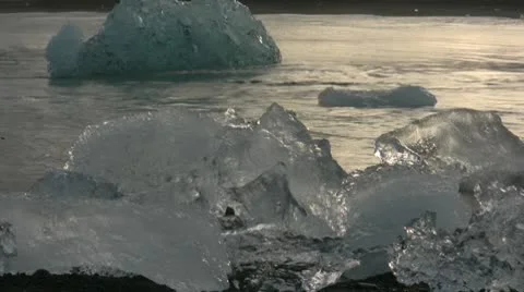 Glacier Lagoon Iceland Stock Footage 10721463