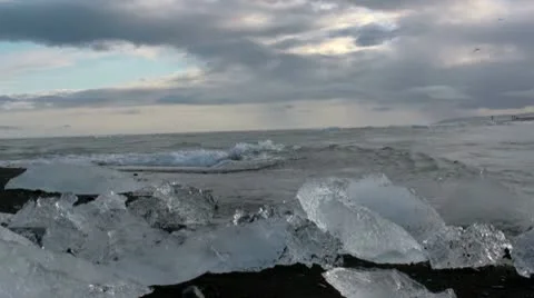Glacier Lagoon Iceland Stock Footage 10721464