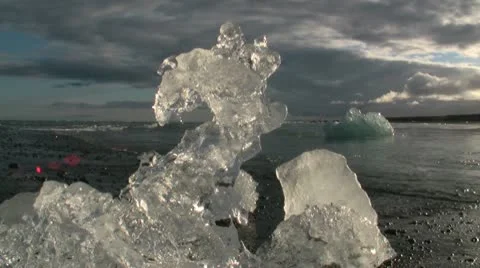 Glacier Lagoon Iceland Stock Footage 10721494