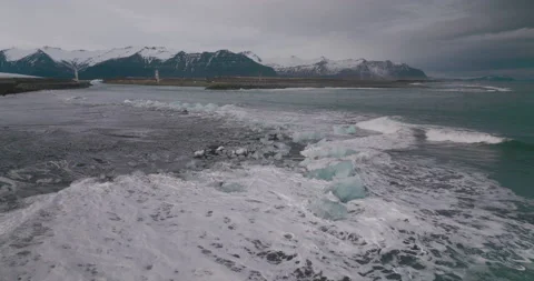 Glacier lagoon in Iceland Stock Footage 228661681