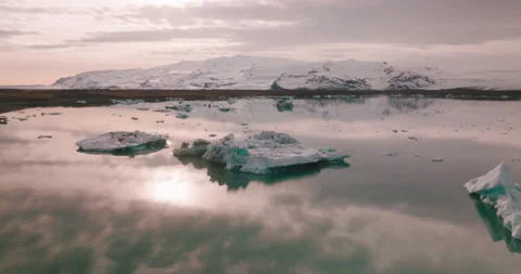 Glacier lagoon in Iceland Stock Footage 228669937