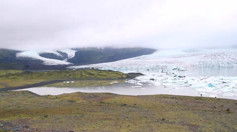 Glacier lagoon panoramic Vídeo Stock 56514510