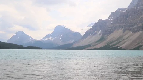 Glacier lake Bow in Banff Stock Footage 93688042