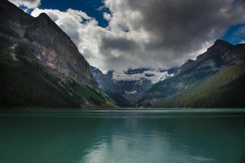 Glacier Lake in the Clouds Stock Photos