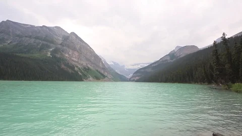 Glacier lake Louise Stock Footage 93688152