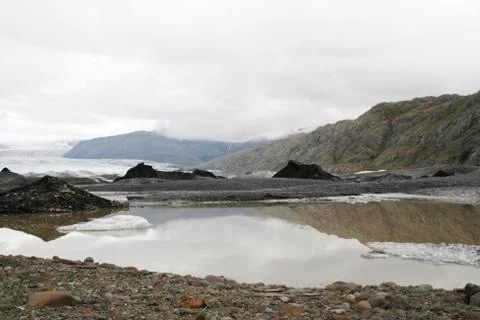 Glacier with lake Stock Photos
