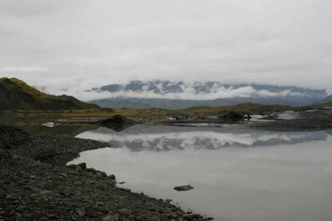 Glacier with lake Stock Photos