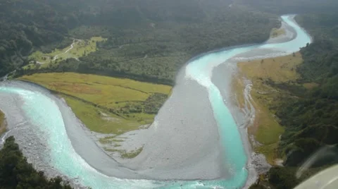 Glacier melt from above Stock Footage 47434333