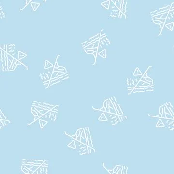 Glacier melt line seamless pattern 库存插图