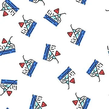 Glacier melt vector seamless pattern イラスト素材