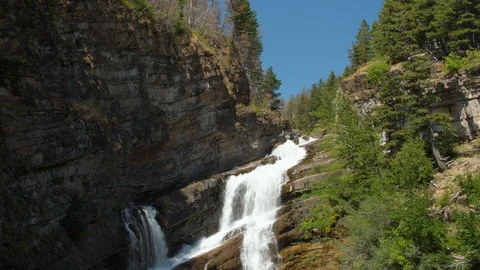 Glacier melt waterfall Stock Footage 116115323