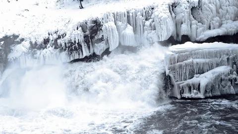 Glacier melting due to global warming Stock Footage 87743457