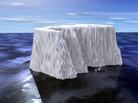 Glacier melting Stock Illustration