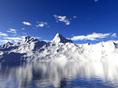 Glacier melting Stock Illustration