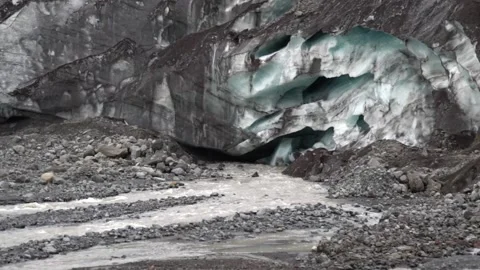 Glacier Melting into River in Realtime Stock Footage 149277209