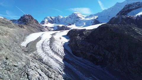 The glacier of Morteratsch in Engadine Stock Footage 290043882
