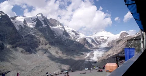 Glacier at mountain top of the Grossglockner, Austria Stock Footage 79899679
