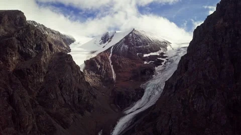 Glacier in the mountains Stock Footage 163390236