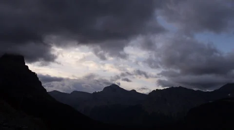 Glacier National Park Clouds Time Lapse Stock Footage 32168869