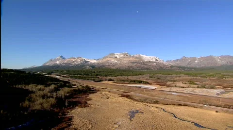 Glacier Park (aerial_02) Stock Footage