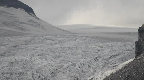 Glacier Pasterze close &amp; pan Stock Footage 8666345