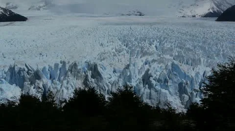 Glacier Perito Moreno in National Park Stock Footage