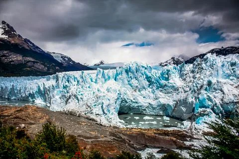 Glacier Perito Moreno in the Patagonia Stock Photos