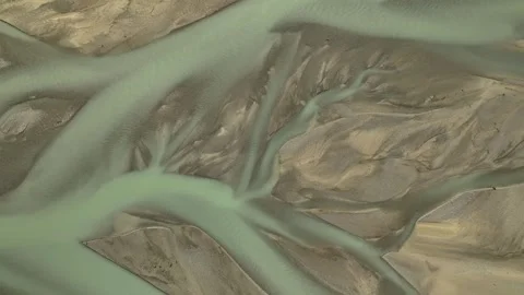 Glacier river top down 1 Stock Footage 256941604