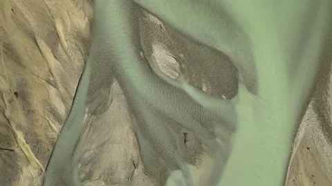 Glacier river top down 2 Stock Footage 256941603