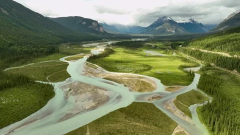 Glacier river valley 1 Stock Footage 256941609