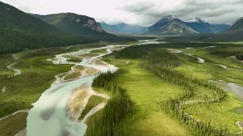 Glacier river valley 2 Stock Footage 256941626
