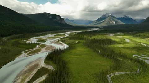 Glacier river valley 4 Stock Footage 256941629