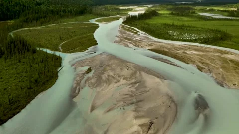 Glacier river valley 5 Stock Footage 256941695