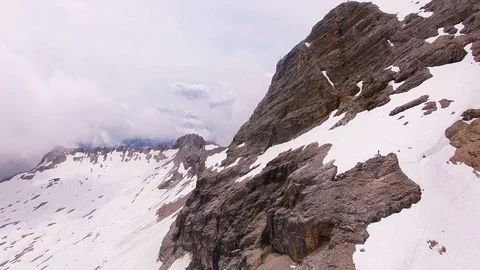 Glacier skiing slope Video stock 71989388