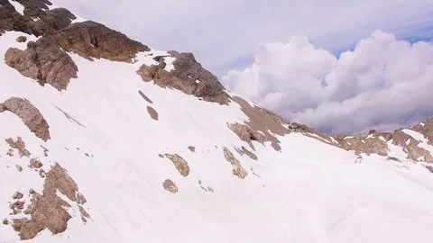 Glacier skiing slope Stock-Footage 71989490