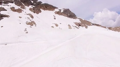 Glacier skiing slope Stock-Footage 71990177