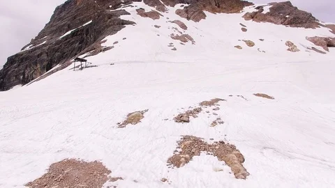 Glacier skiing slope Stock-Footage 71990795