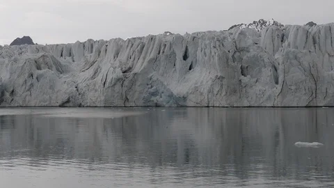 Glacier on Svalbard, Arctic - view from expedition vessel Stock Footage 116238740